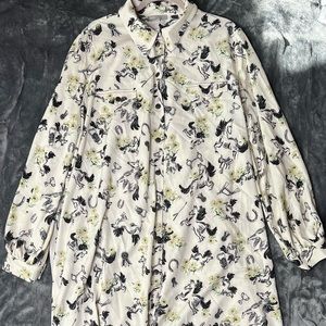 ASOS DESIGN CURVE horse print shirt dress